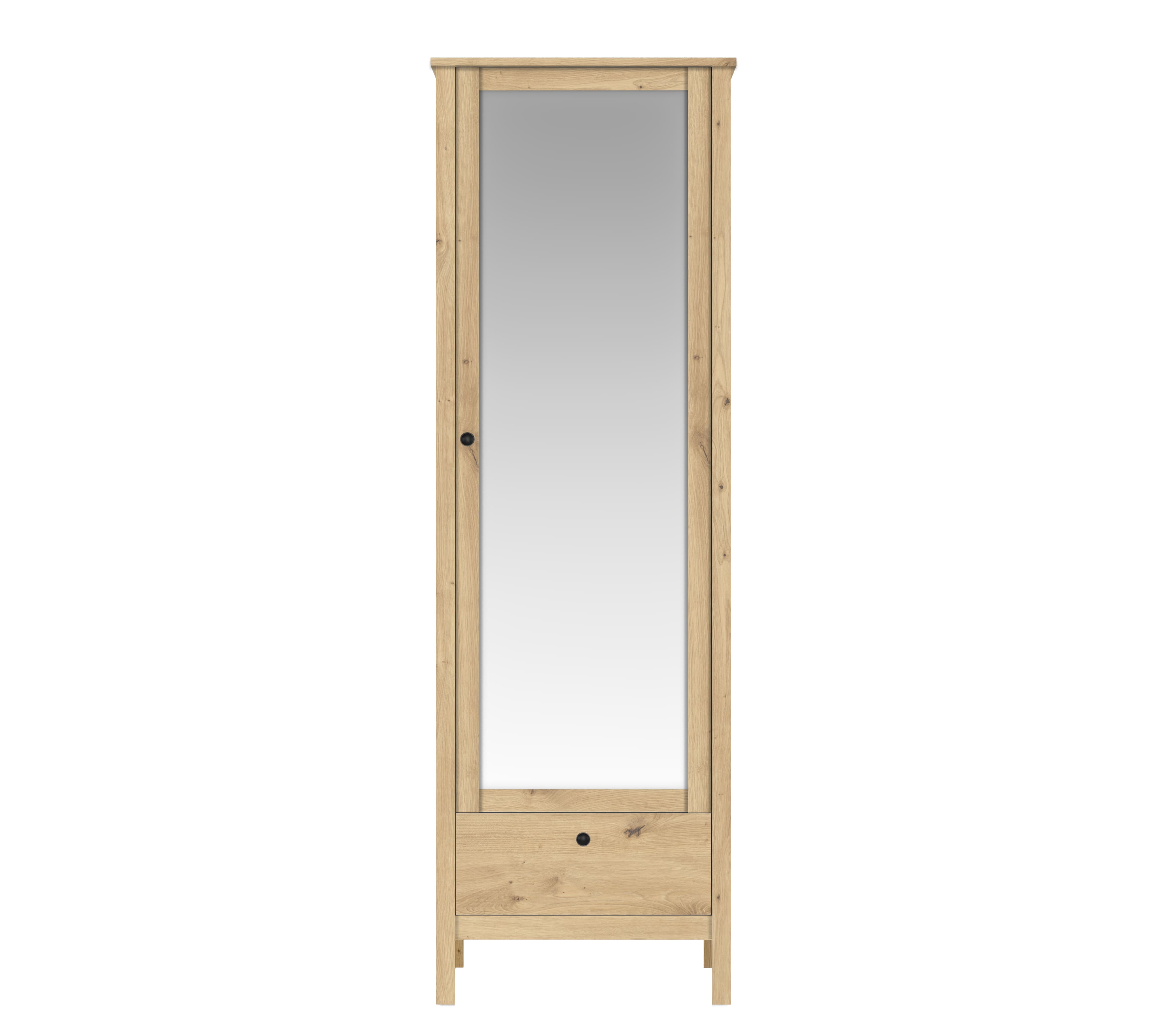 Шкаф с зеркалом Хельга дуб артизан SZF1W1S/60