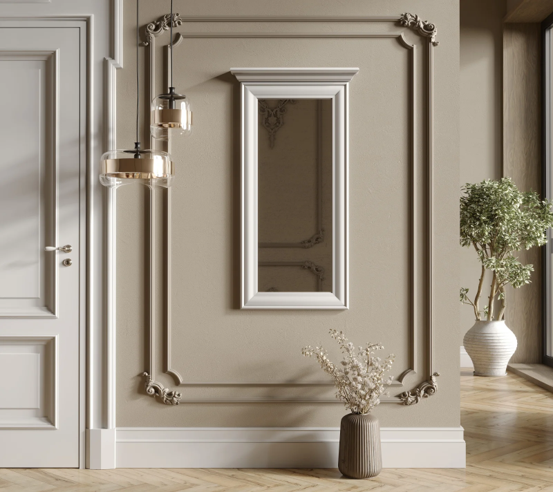 Зеркало Кентаки белый LUS/50_1