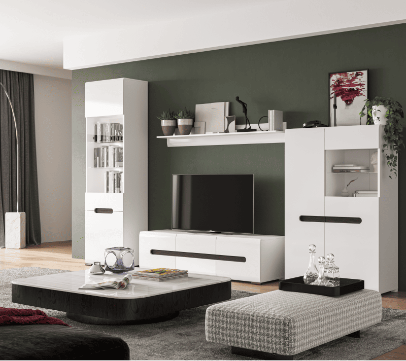 Тумба под телевизор Ацтека белый RTV2D2S/4/15_2