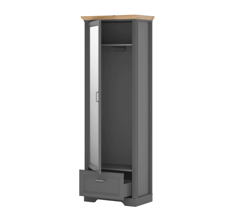 Шкаф Жасмин графит/дуб артизан SZF1L1S_1