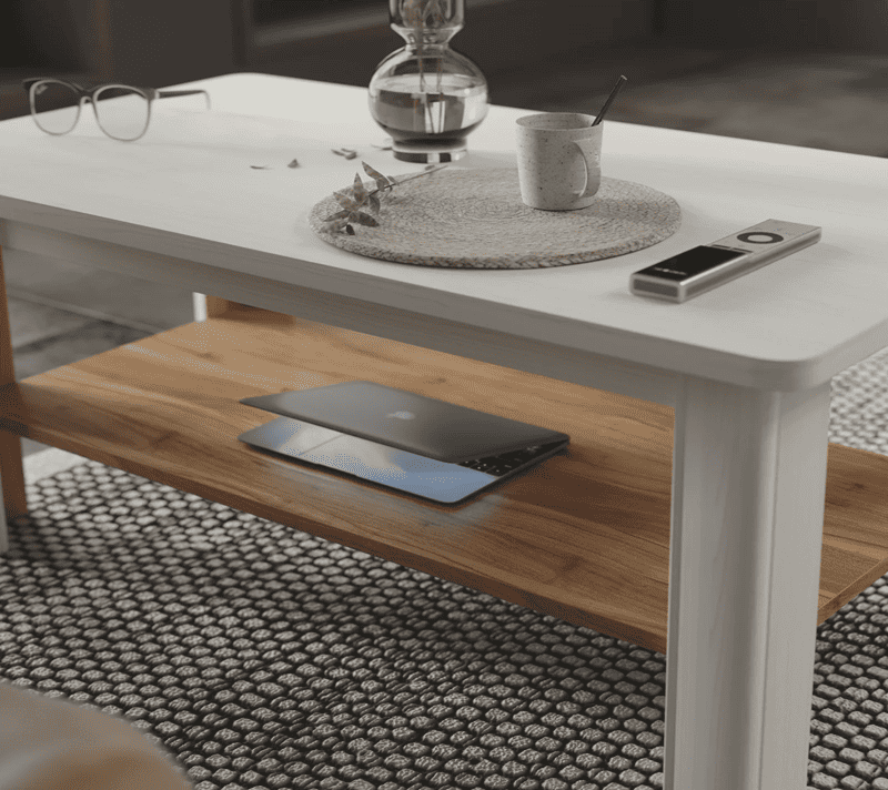 Стол журнальный Мальта лиственница сибирская/орех лион LAW_3