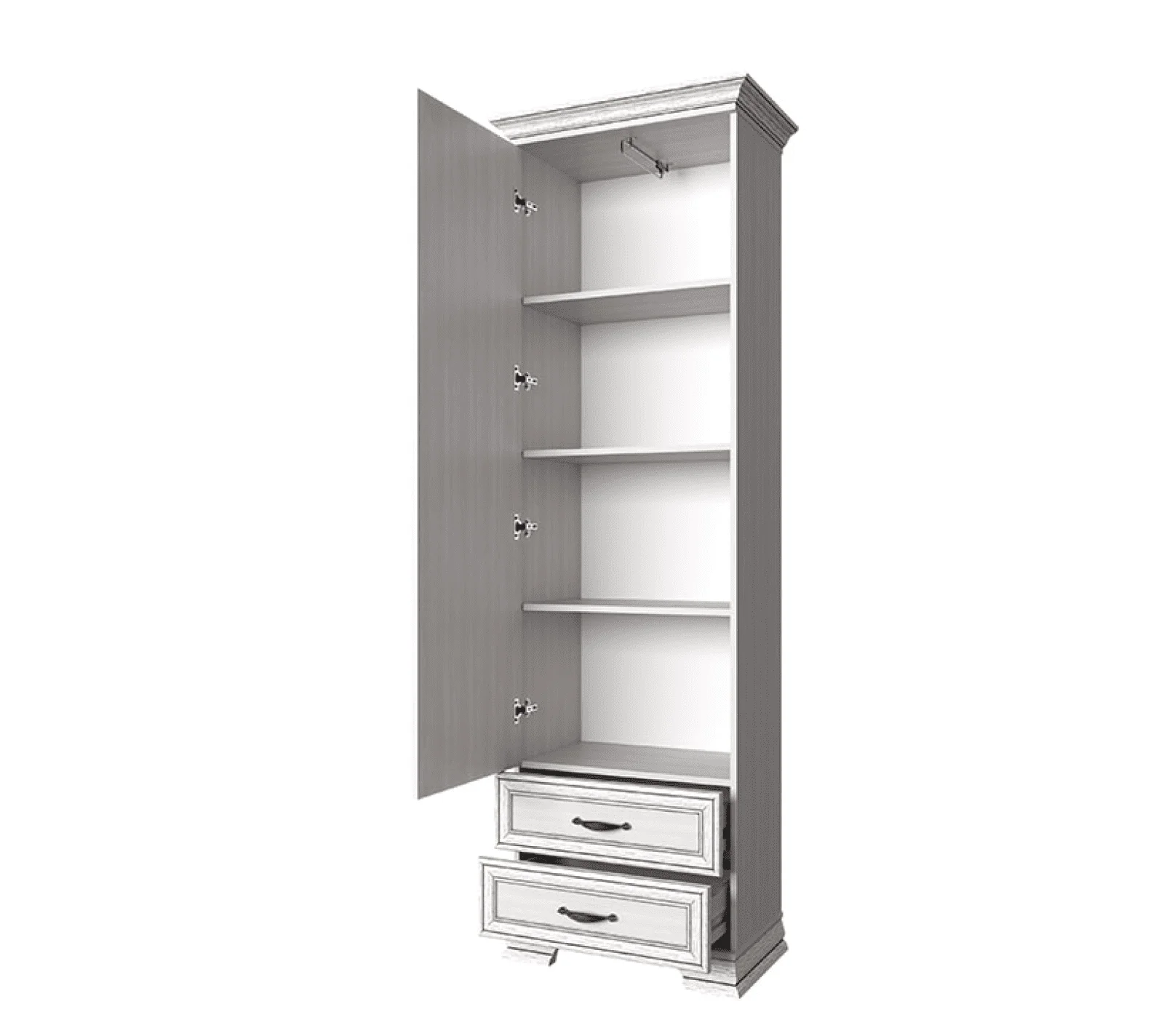 Шкаф с зеркалом Тиффани вудлайн кремовый 1Z2S_1