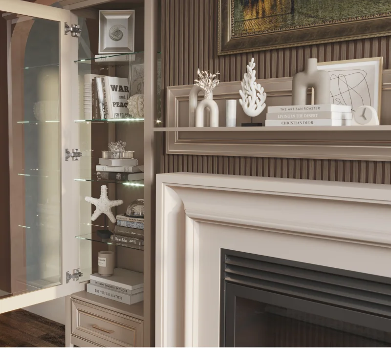 Витрина с подсветкой Классик глиняный серый REG1W1SZK_5