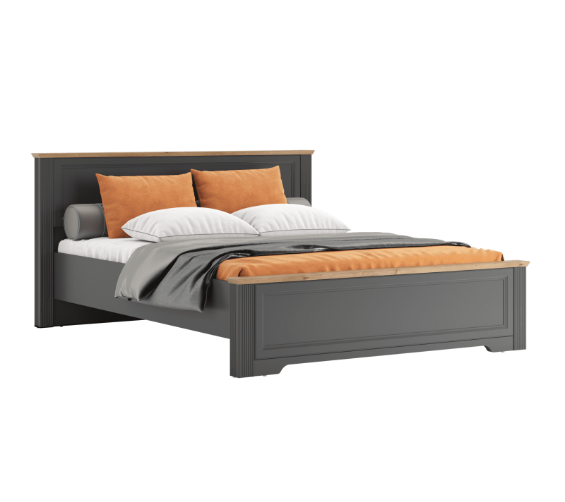 Кровать с подъемным механизмом Жасмин графит/дуб артизан LOZ160x200_2
