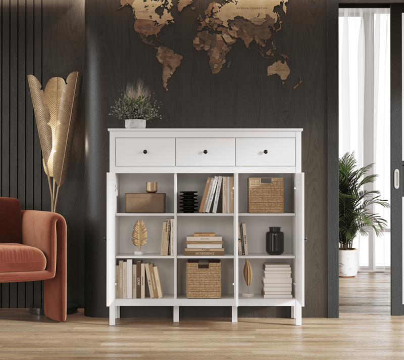 Тумба-комод Эва белый KOM3D3S_2