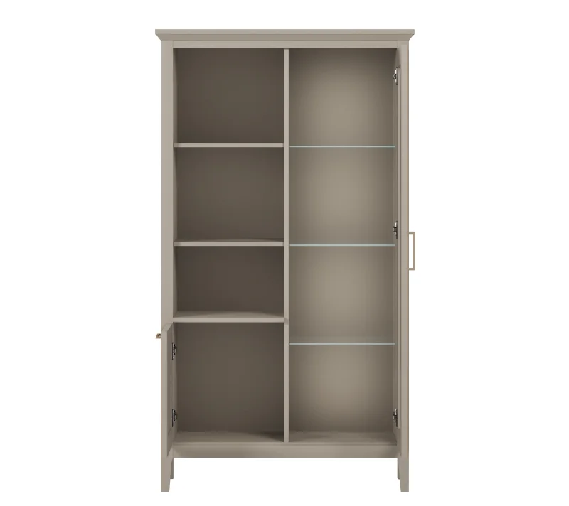 Шкаф-витрина Классик глиняный серый REG1W1D_1