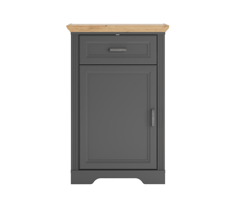 Тумба Жасмин графит/дуб артизан KOM1D1S