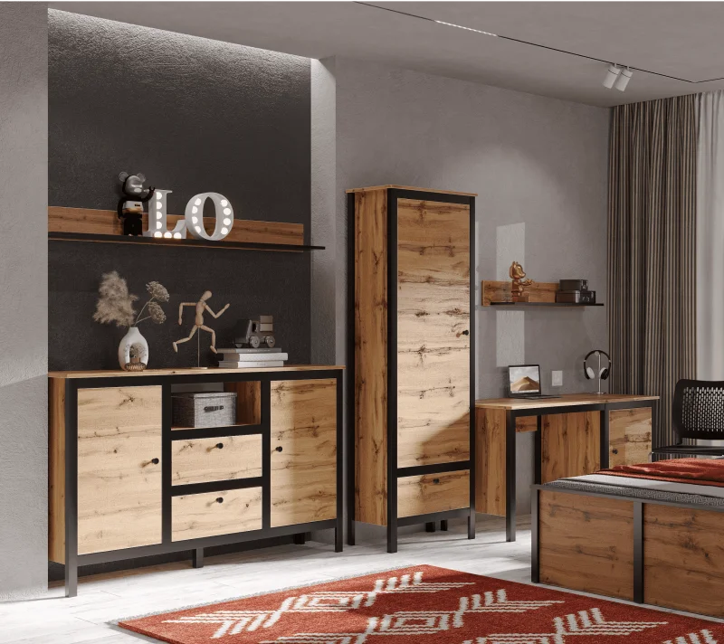 Стол письменный Лофт дуб вотан BIU/130_6