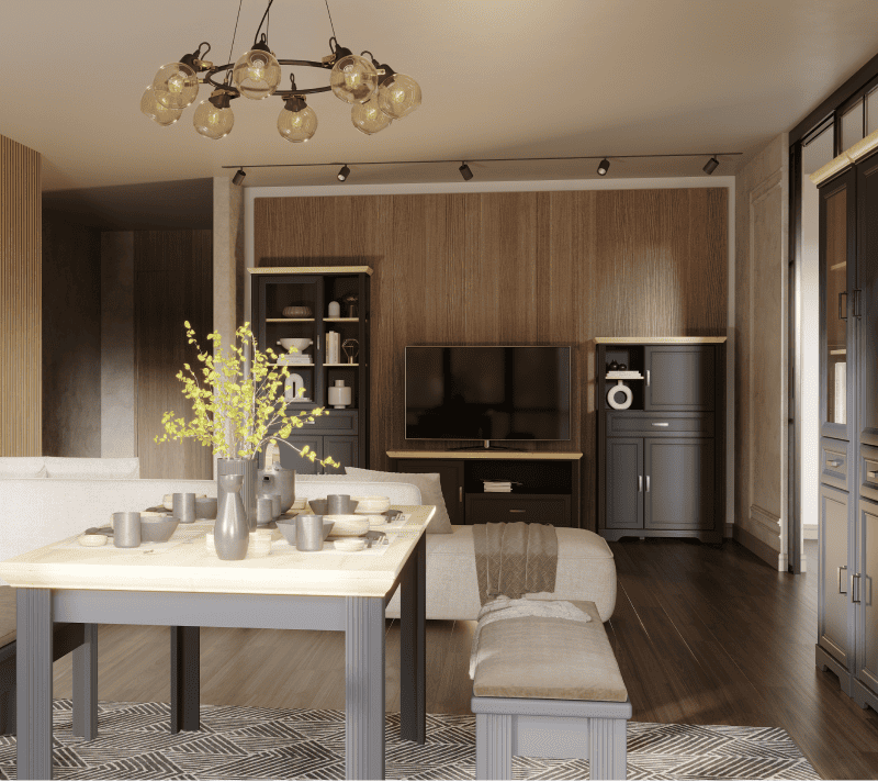 Витрина Жасмин графит/дуб артизан REG1W2D1S_5