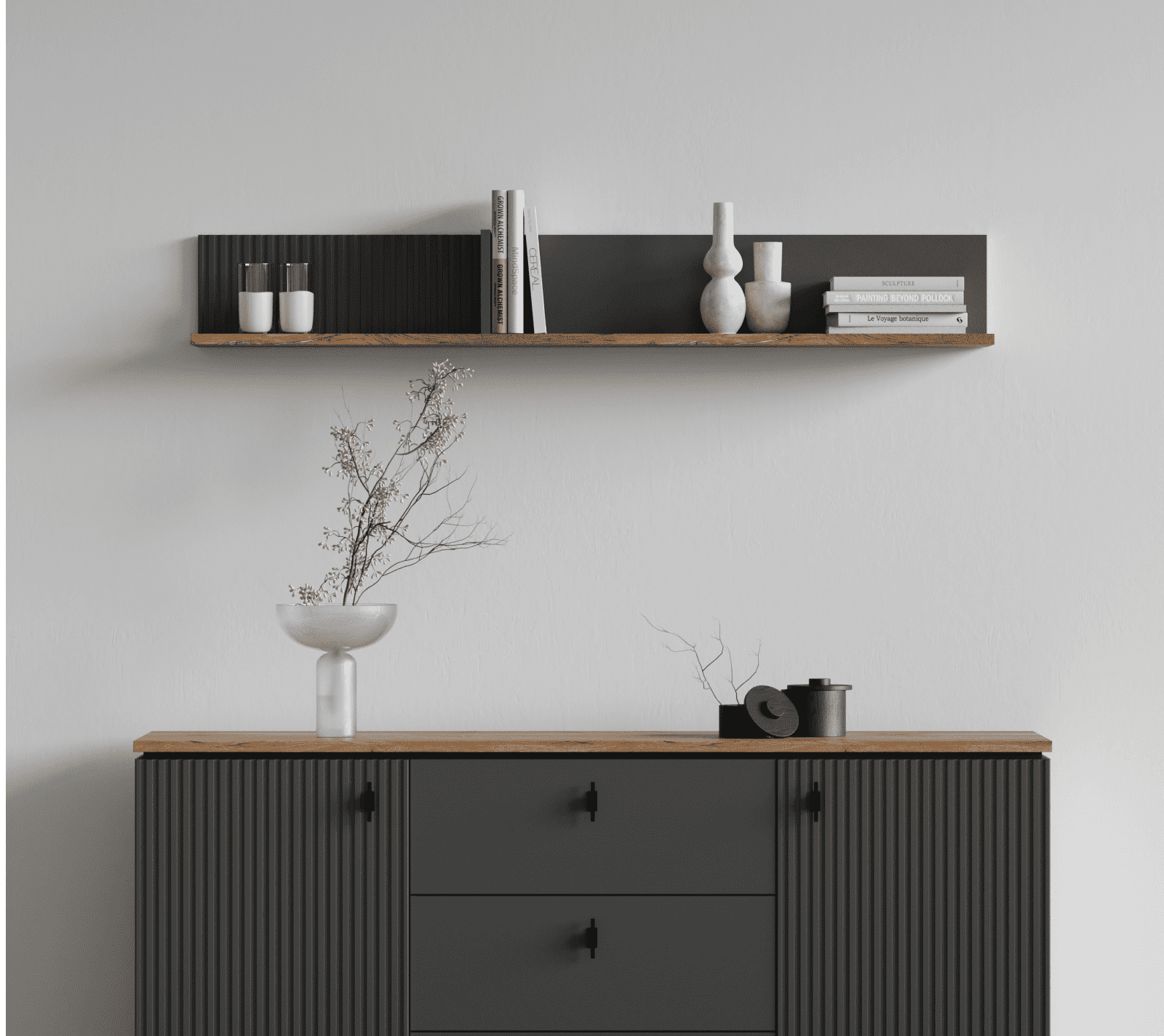 Полка Сан Джиминьяно антрацитовый/готика POL_2