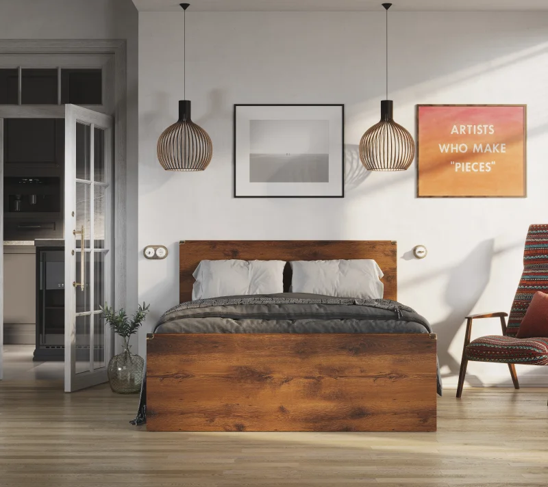 Кровать Индиана дуб саттер JLOZ140x200_1