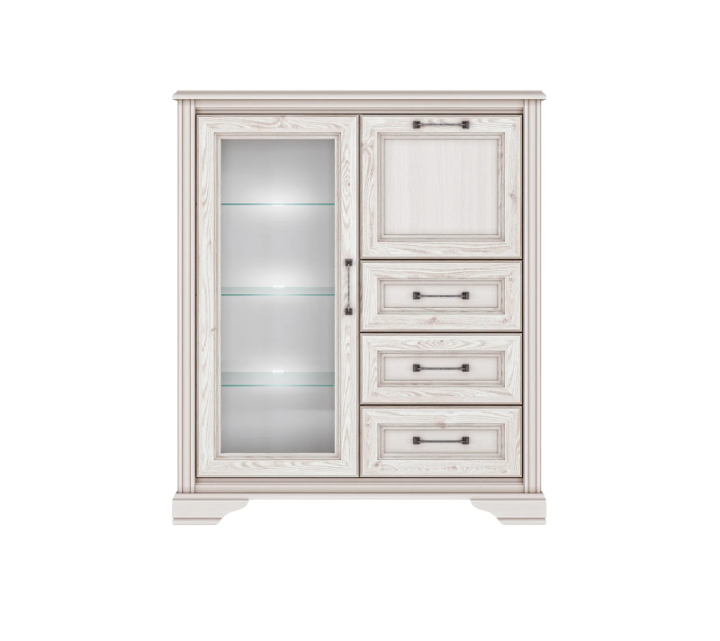 Тумба-витрина с подсветкой Стилиус лиственница сибирская KOM1W1B3S