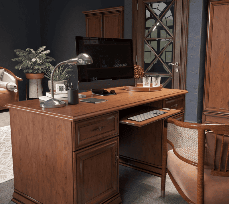 Стол письменный Кентаки каштан BIU2D2S_6