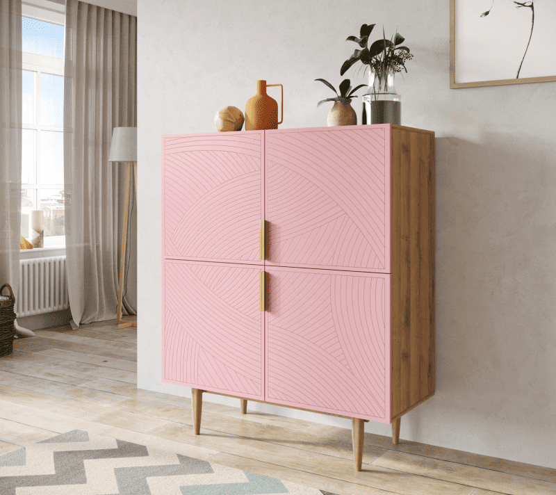 Тумба Лайн розовый LN03/GR1/pink_3