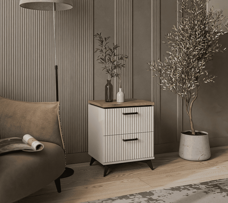 Тумба прикроватная Винати персидский жемчуг/амарок 2S_3