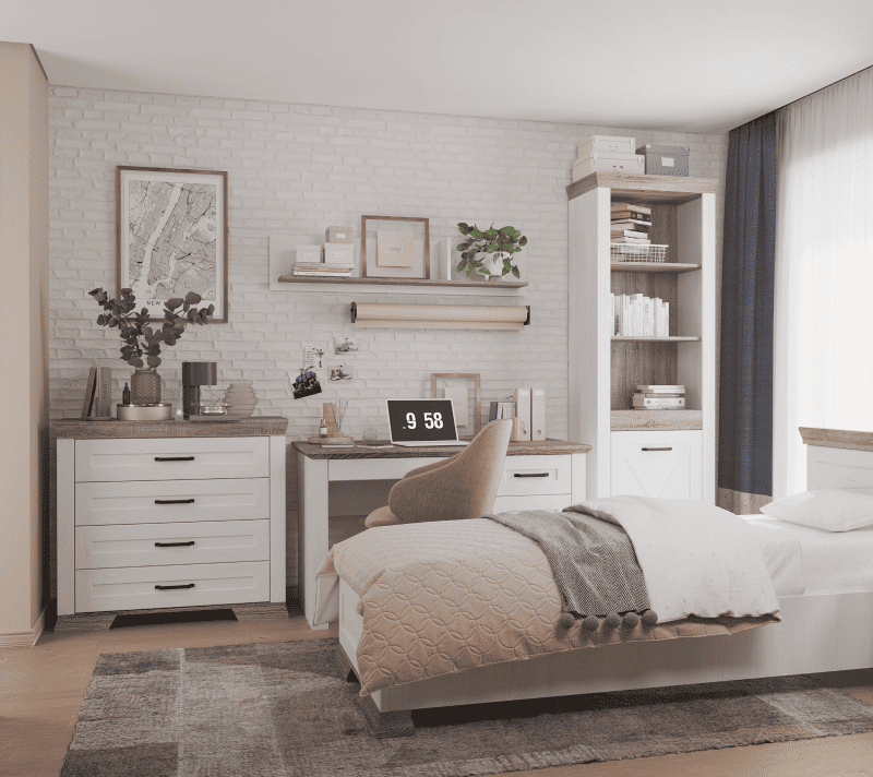 Полка Марсель ясень снежный POL/130_2