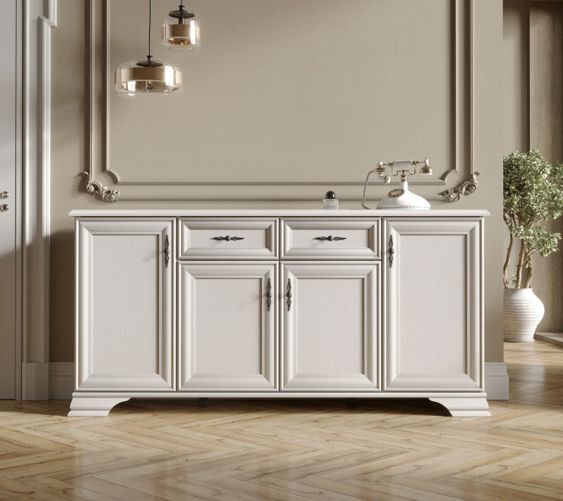 Тумба-комод Кентаки белый KOM4D2S_1