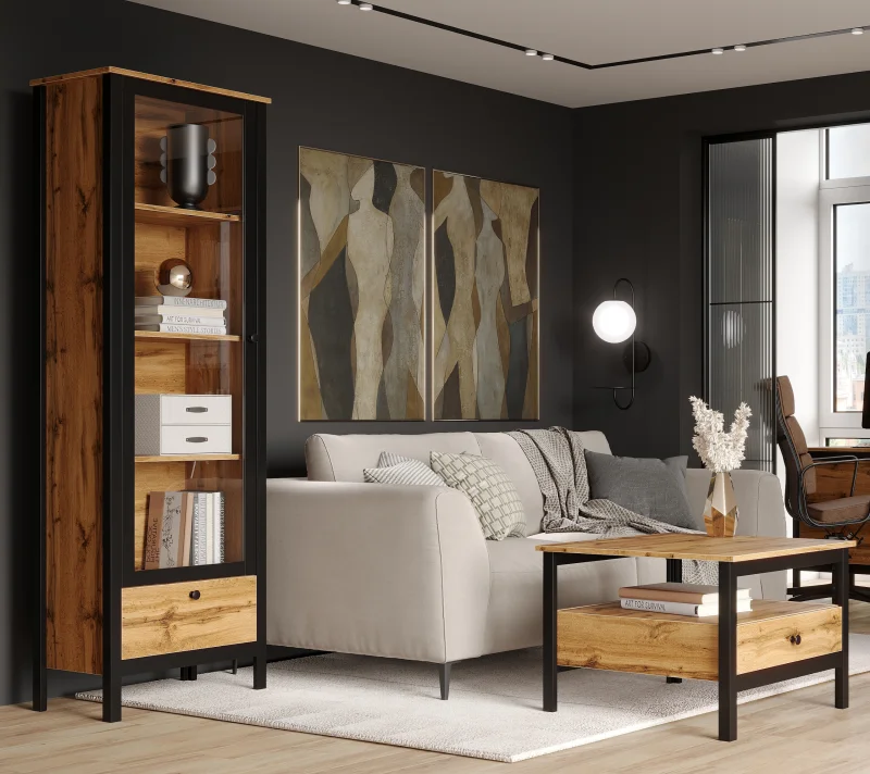 Стол журнальный Лофт дуб вотан LAW_5