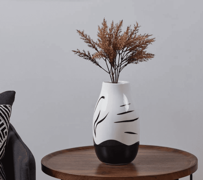 Ваза декоративная Юзава белый/черный 421037_2