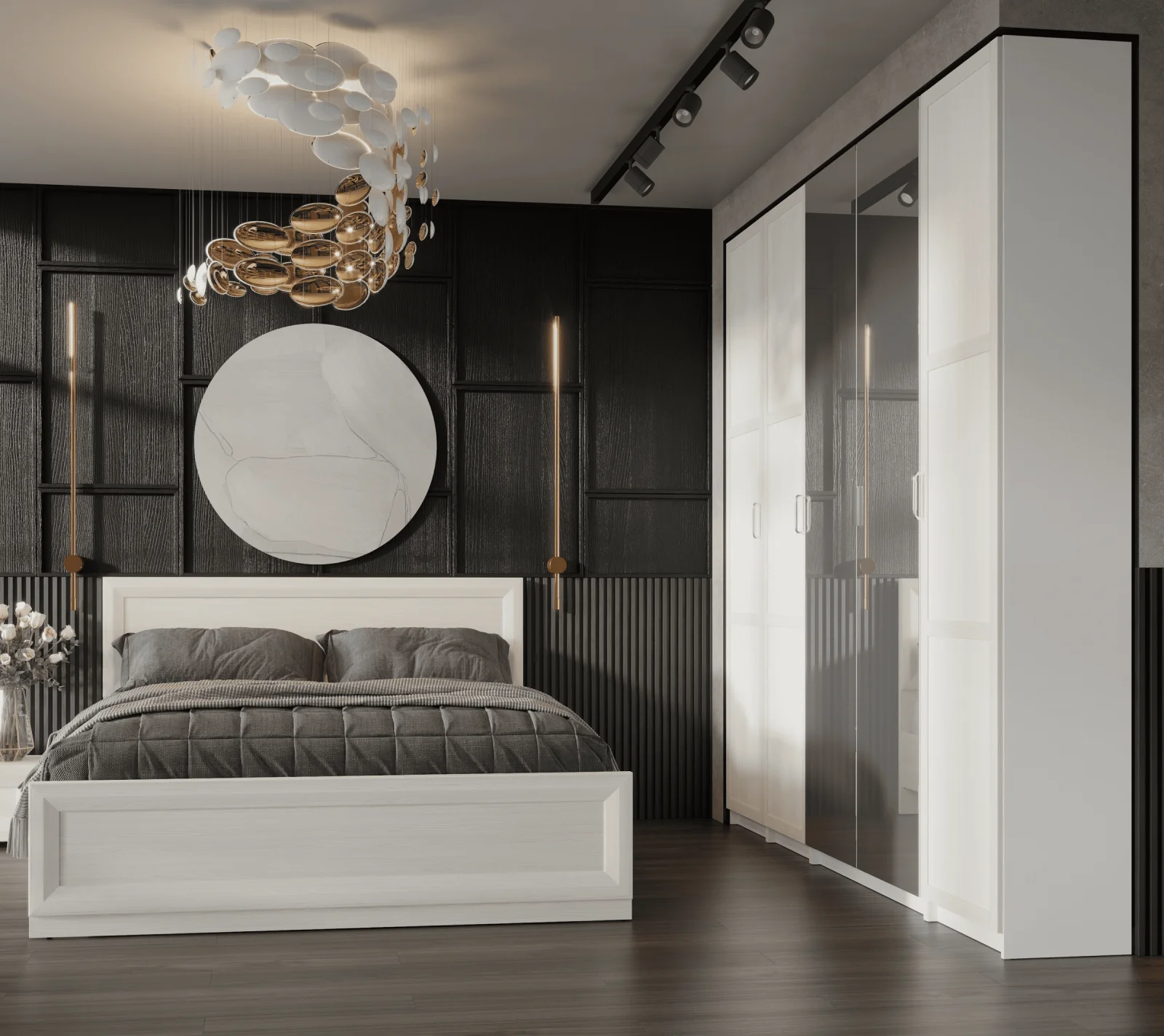 Шкаф в прихожую Моби белый REG/100_3