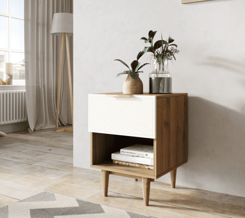 Тумба прикроватная Лайн бежевый LN10/GR1/beige_3