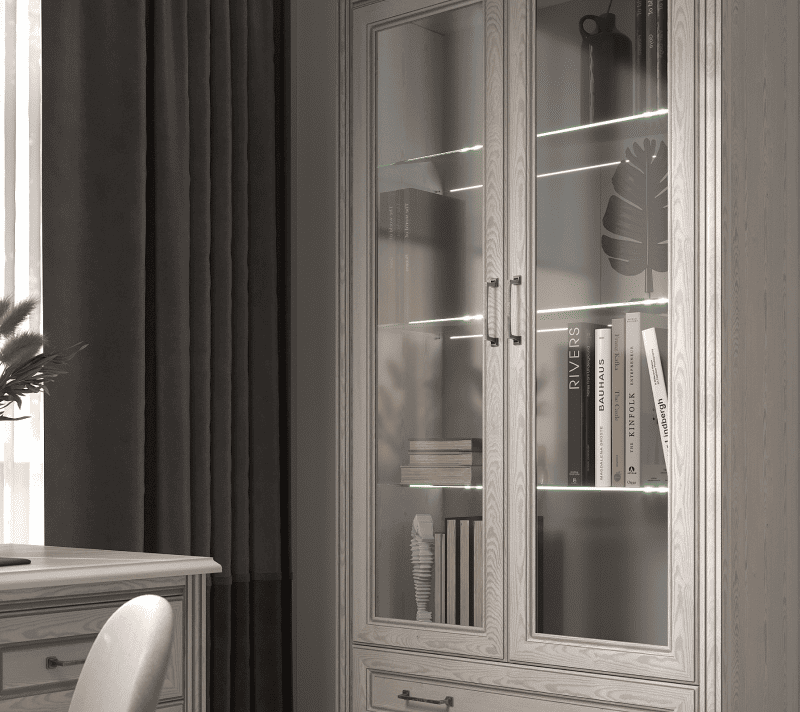 Витрина с подсветкой Стилиус лиственница сибирская REG2W2S_6