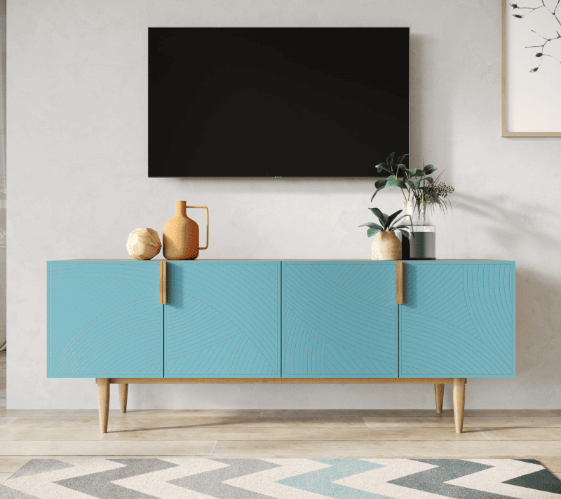 Тумба под телевизор Лайн голубой LN06/GR1/blue_1