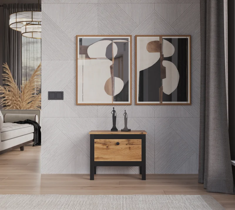 Тумба для обуви Лофт дуб вотан KOM1K/55_1