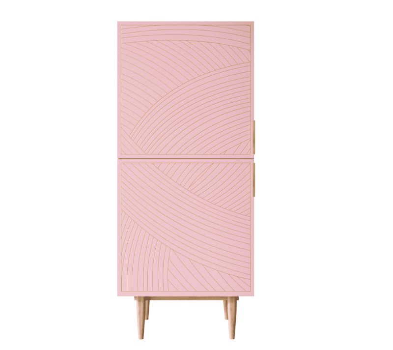 Тумба Лайн розовый LN05/GR1/pink