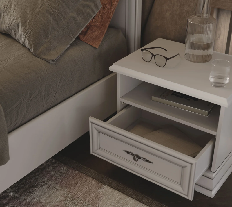 Тумба прикроватная Кентаки белый KOM1S_5