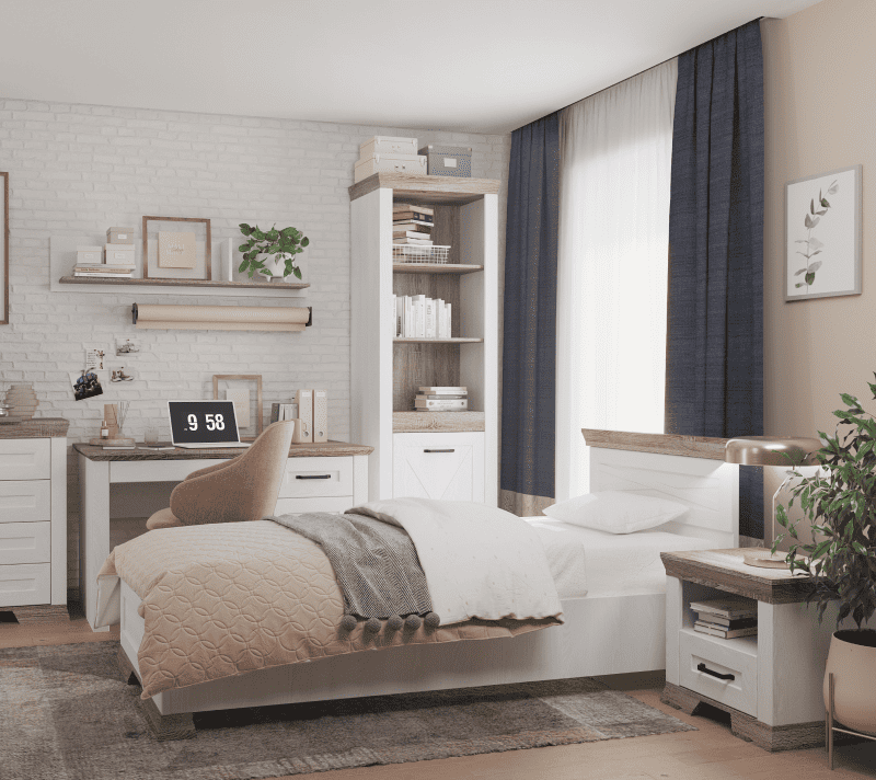 Кровать Марсель ясень снежный LOZ90x200_2