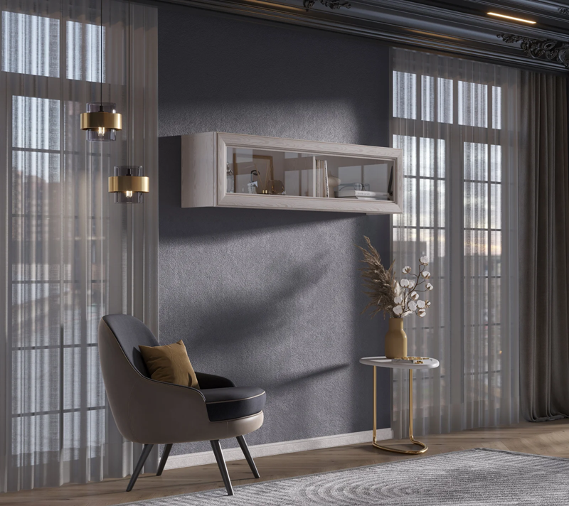 Витрина навесная Стилиус лиственница сибирская SFW1W_3