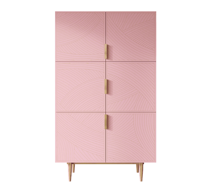 Шкаф Лайн розовый LN04/GR1/pink
