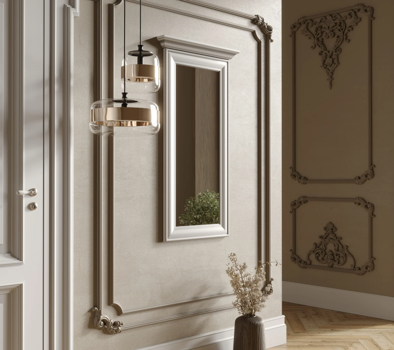 Зеркало Кентаки белый LUS/50_2