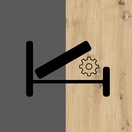 Кровать с подъемным механизмом Jasmin графит/дуб артизан LOZ180x200