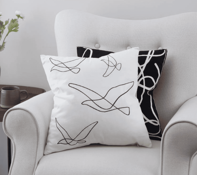Подушка декоративная Чевери белый/черный 420004_2