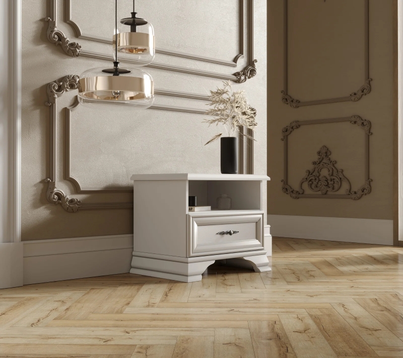 Тумба прикроватная Кентаки белый KOM1S_3