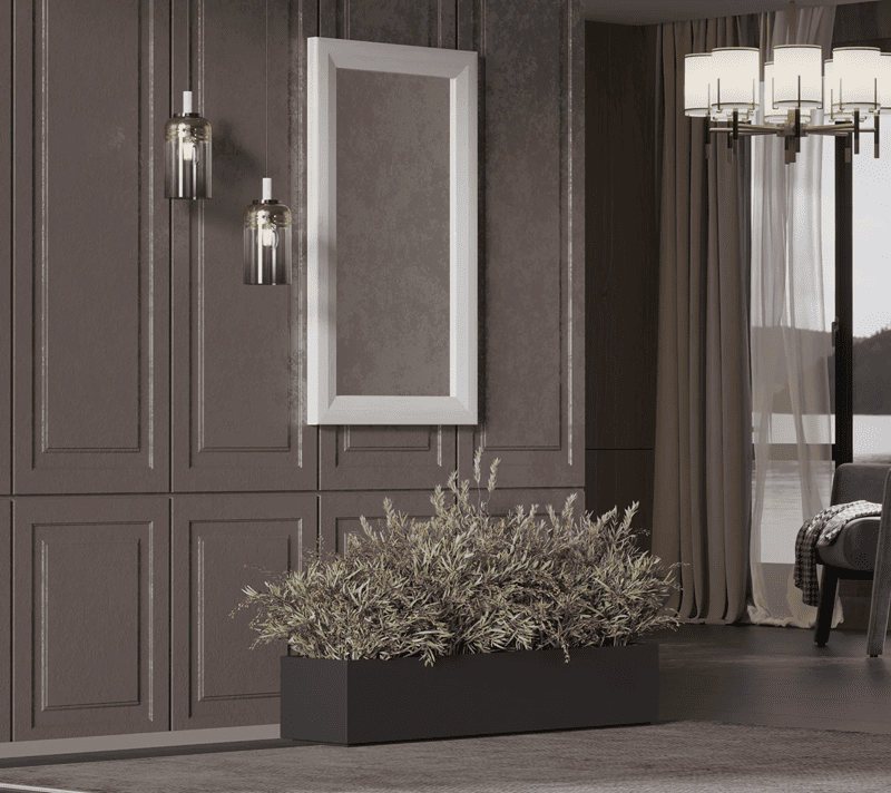 Зеркало Мальта лиственница сибирская/орех лион LUS/60_2