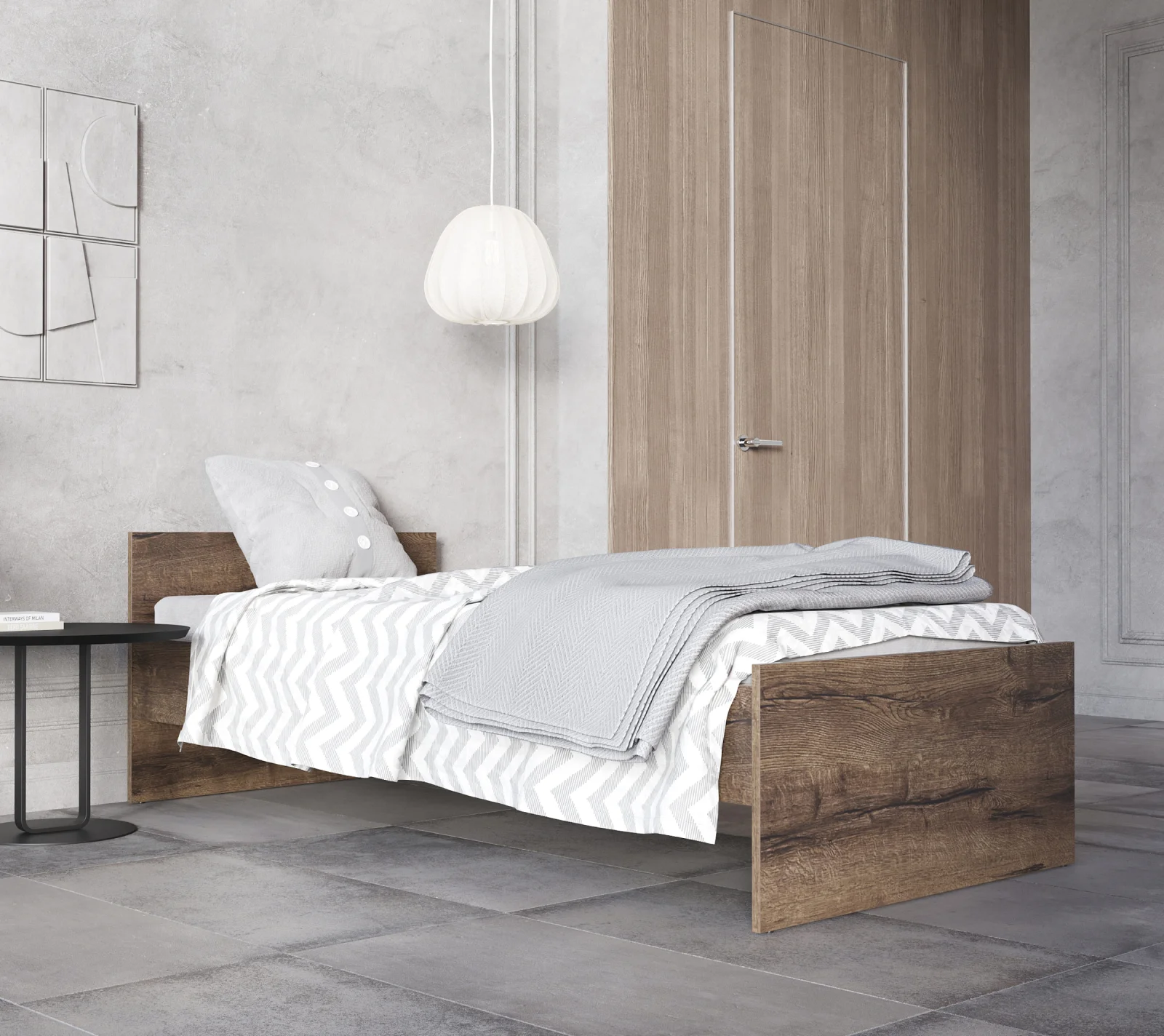 Кровать Непо дуб монастырский LOZ90х200_2