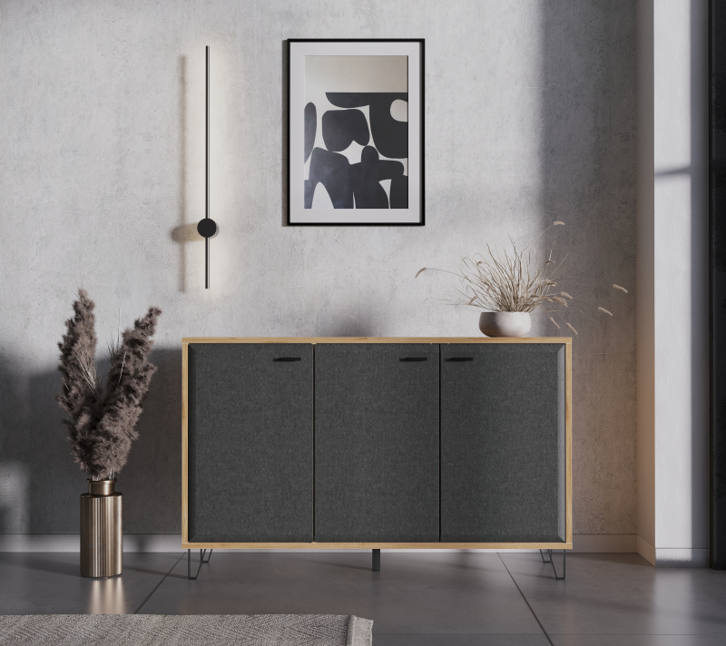 Тумба Грейс дуб наварра/графит KOM3D_1