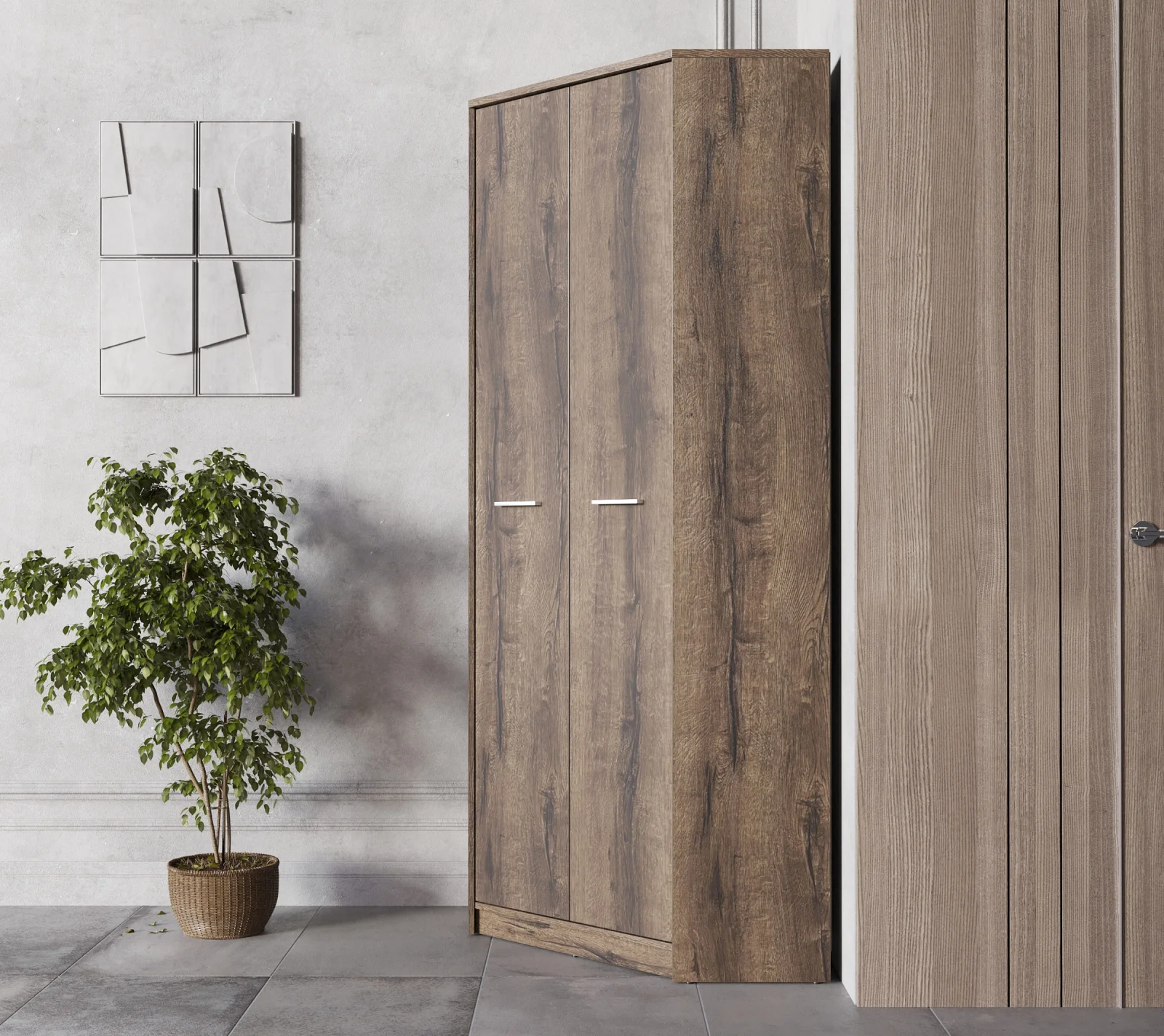 Шкаф угловой Непо дуб монастырский SZFN2D_3