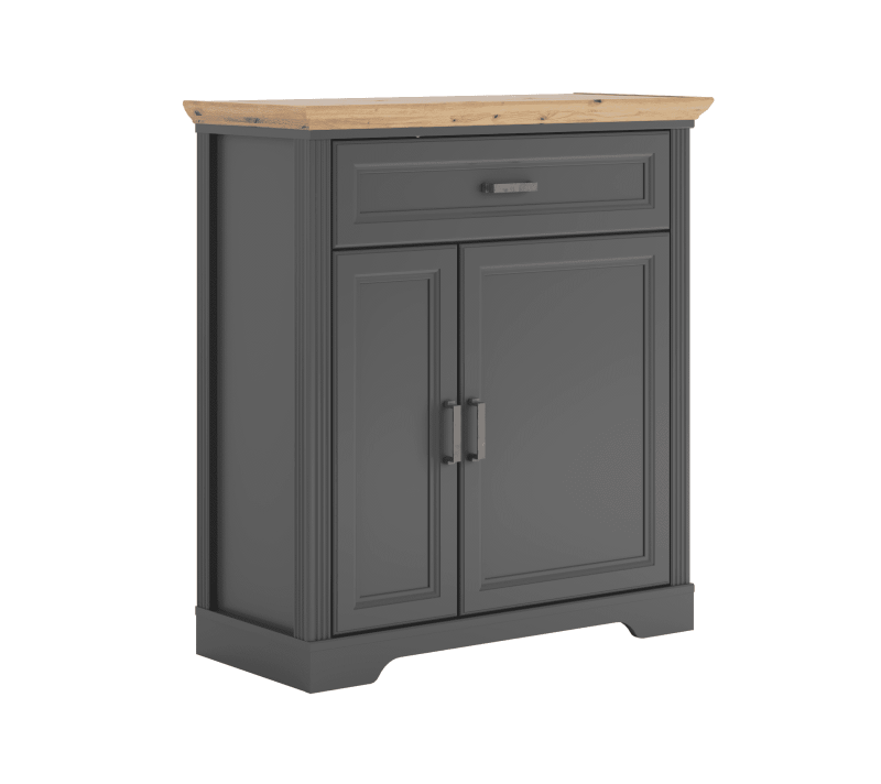 Тумба Жасмин графит/дуб артизан KOM2D1S_2