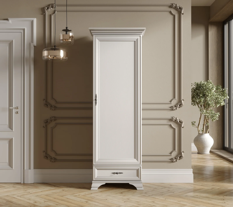 Шкаф Кентаки белый REG1D1S_1