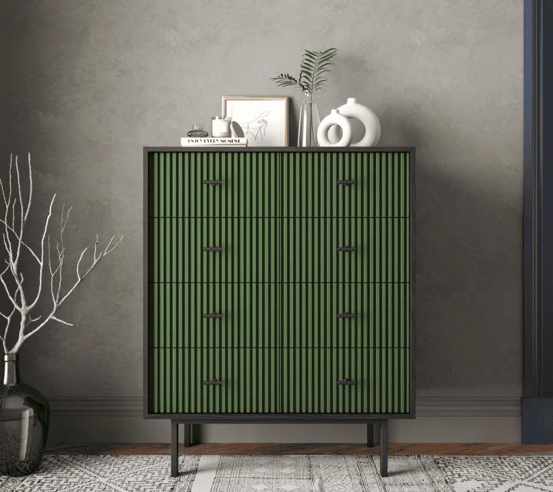Комод Эмерсон зеленый/черный EM20/green/L_1