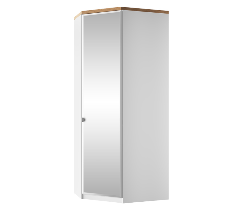 Угловой шкаф Таурус белый глянец/дуб вотан 1DGP Z