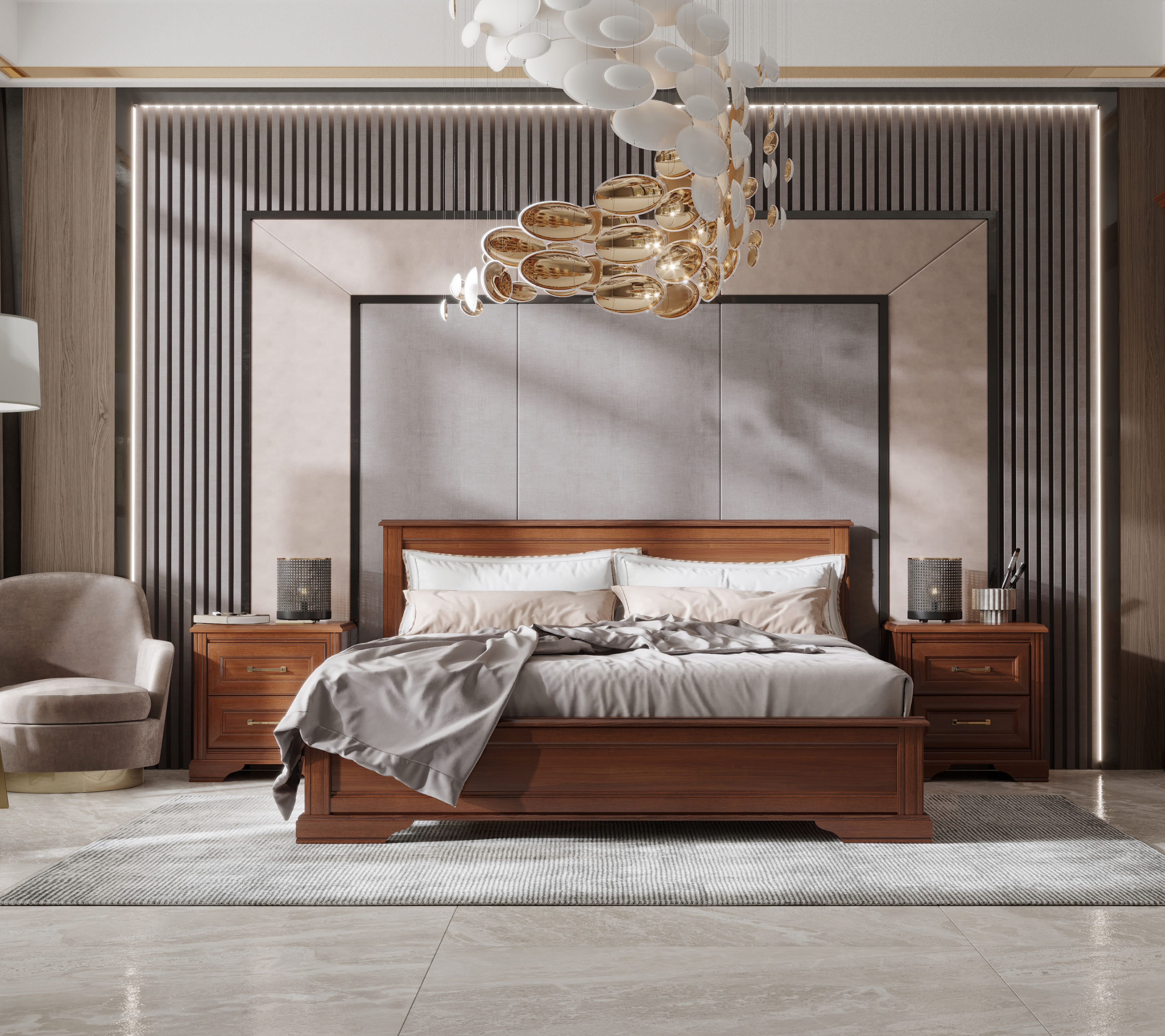 Кровать Стилиус орех донской LOZ160x200_4