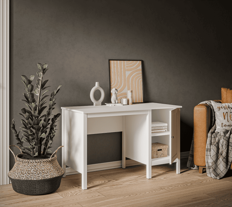 Стол письменный Эва белый BIU/120_2