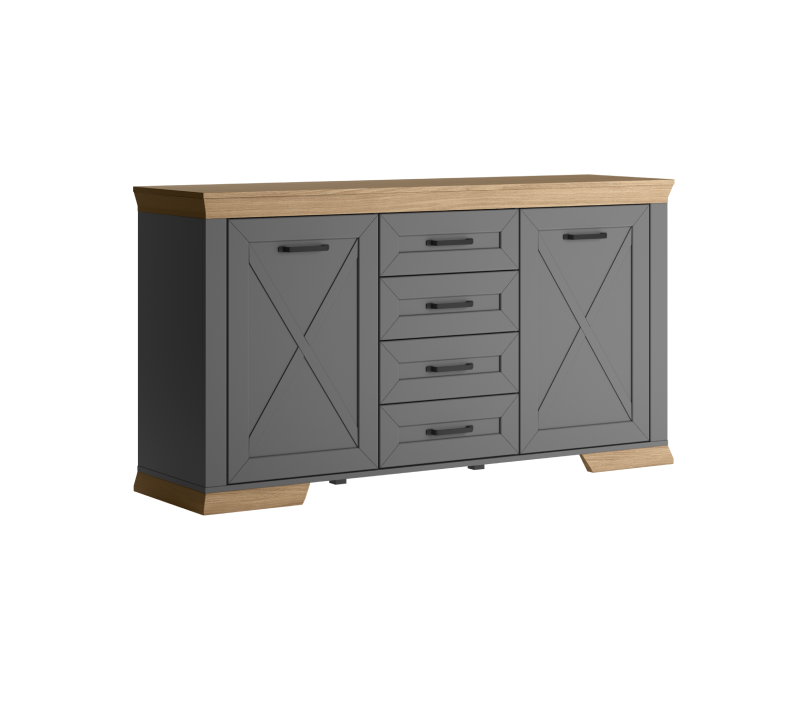 Тумба-комод Марсель дымчатый алмаз KOM2D4S_2