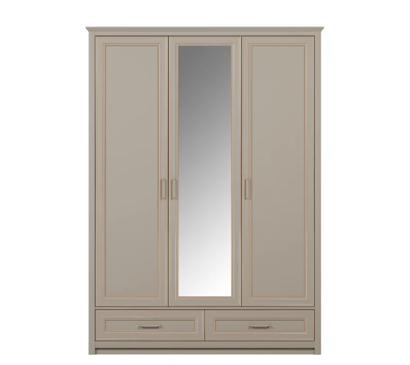 Шкаф с зеркалом Классик глиняный серый SZF2D1L2S
