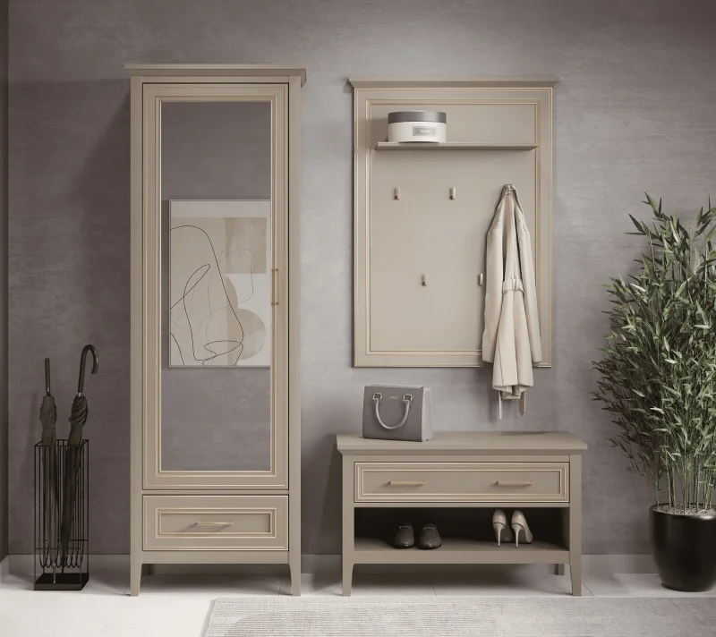 Тумба для обуви Классик глиняный серый KOM1S/95_3